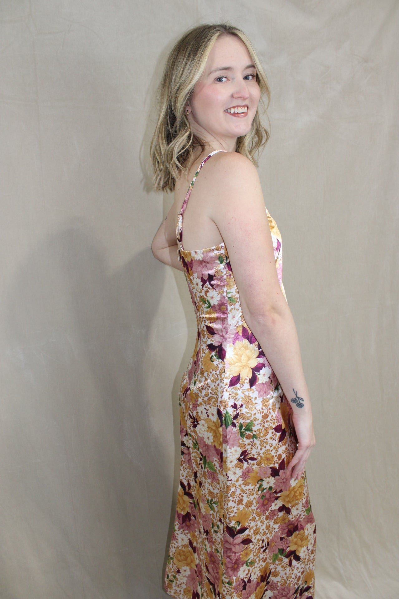 Rustic Cabin Slip Silk Mini Dress