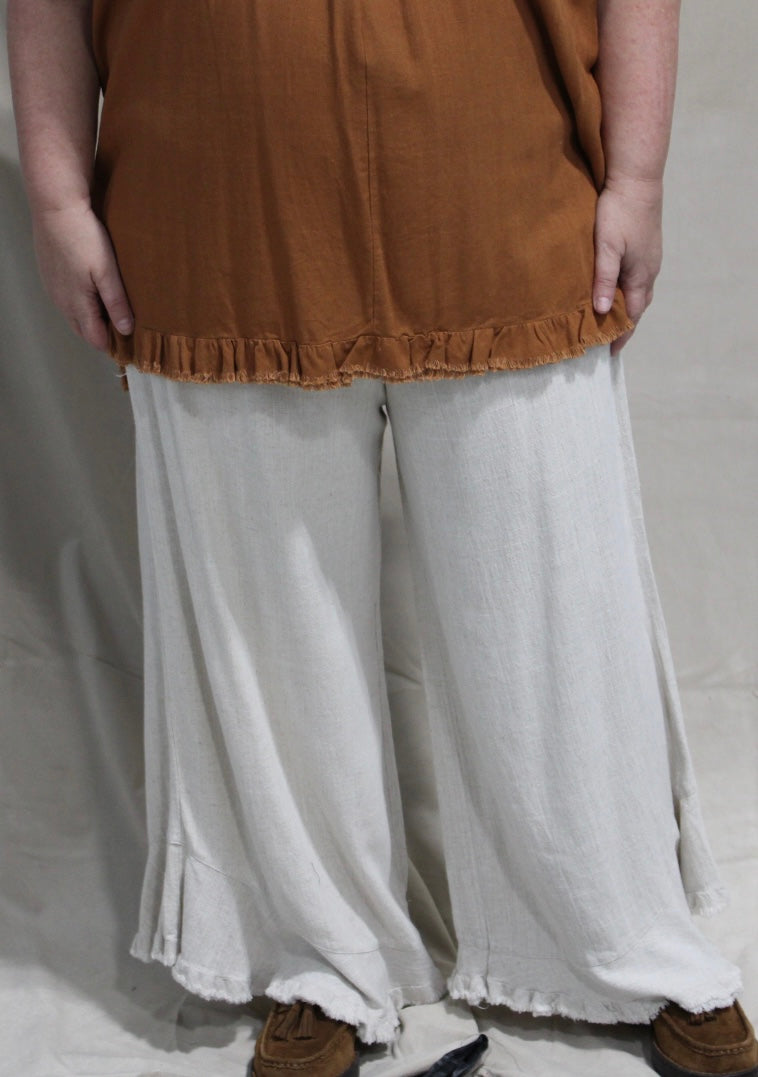 Plus Natural Linen Pants