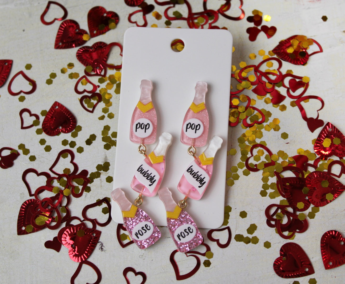 Champagne Bottle Acrylic Earrings