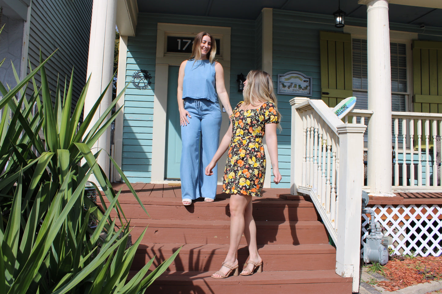 Chambray Drawstring Pants