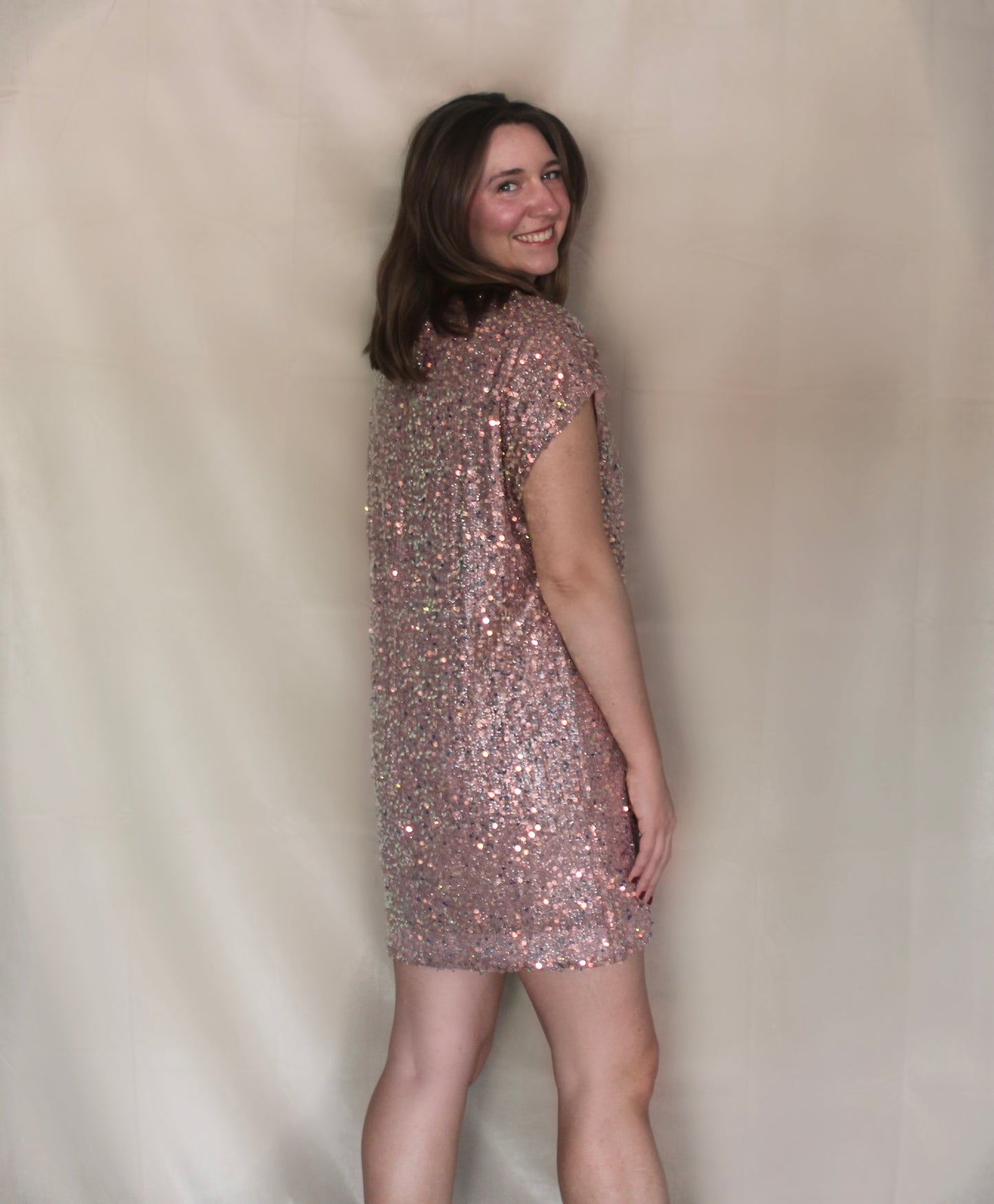 Pink Champagne Sparkle Dress