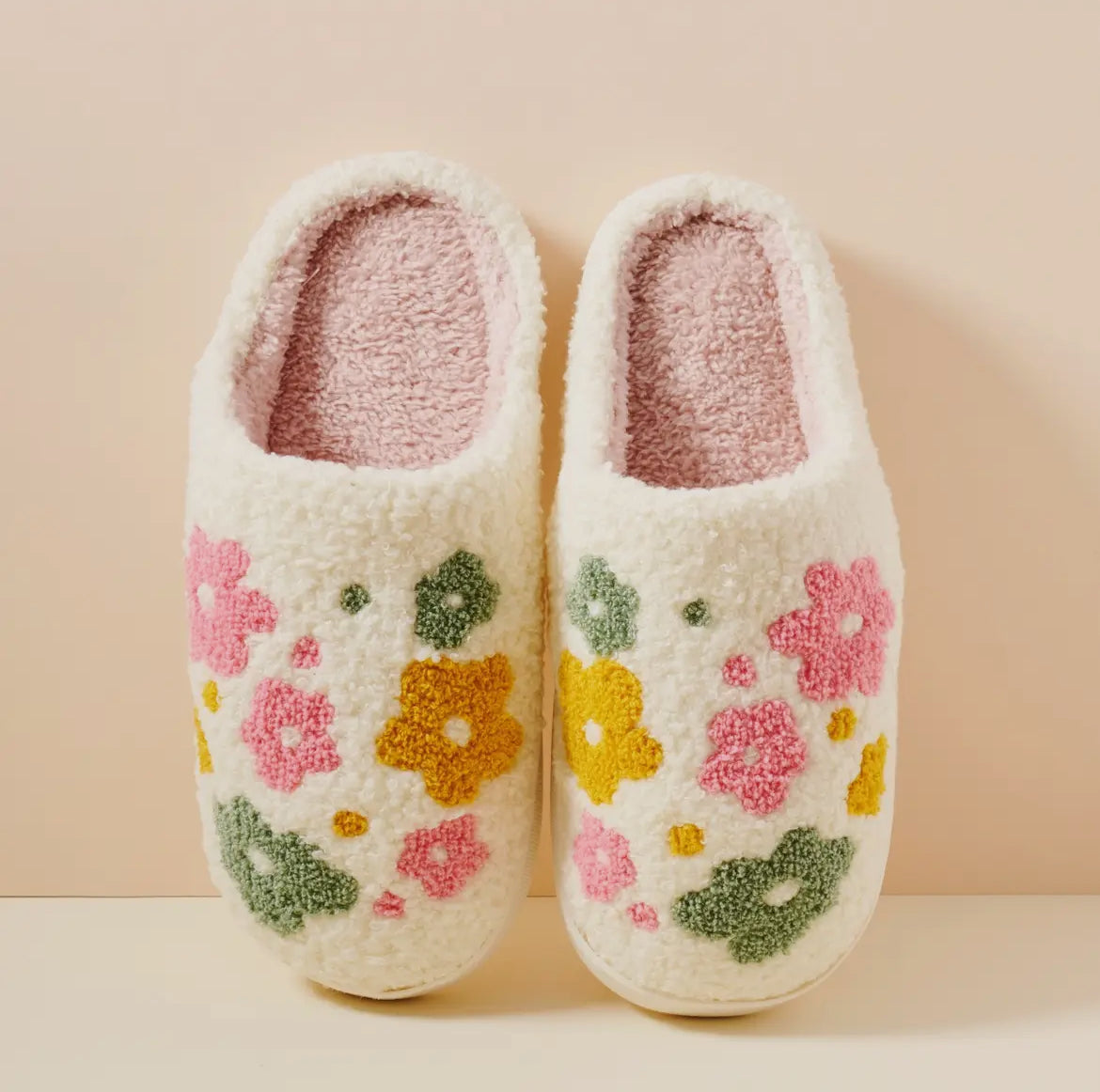 Retro Multi-Color Floral House Shoes
