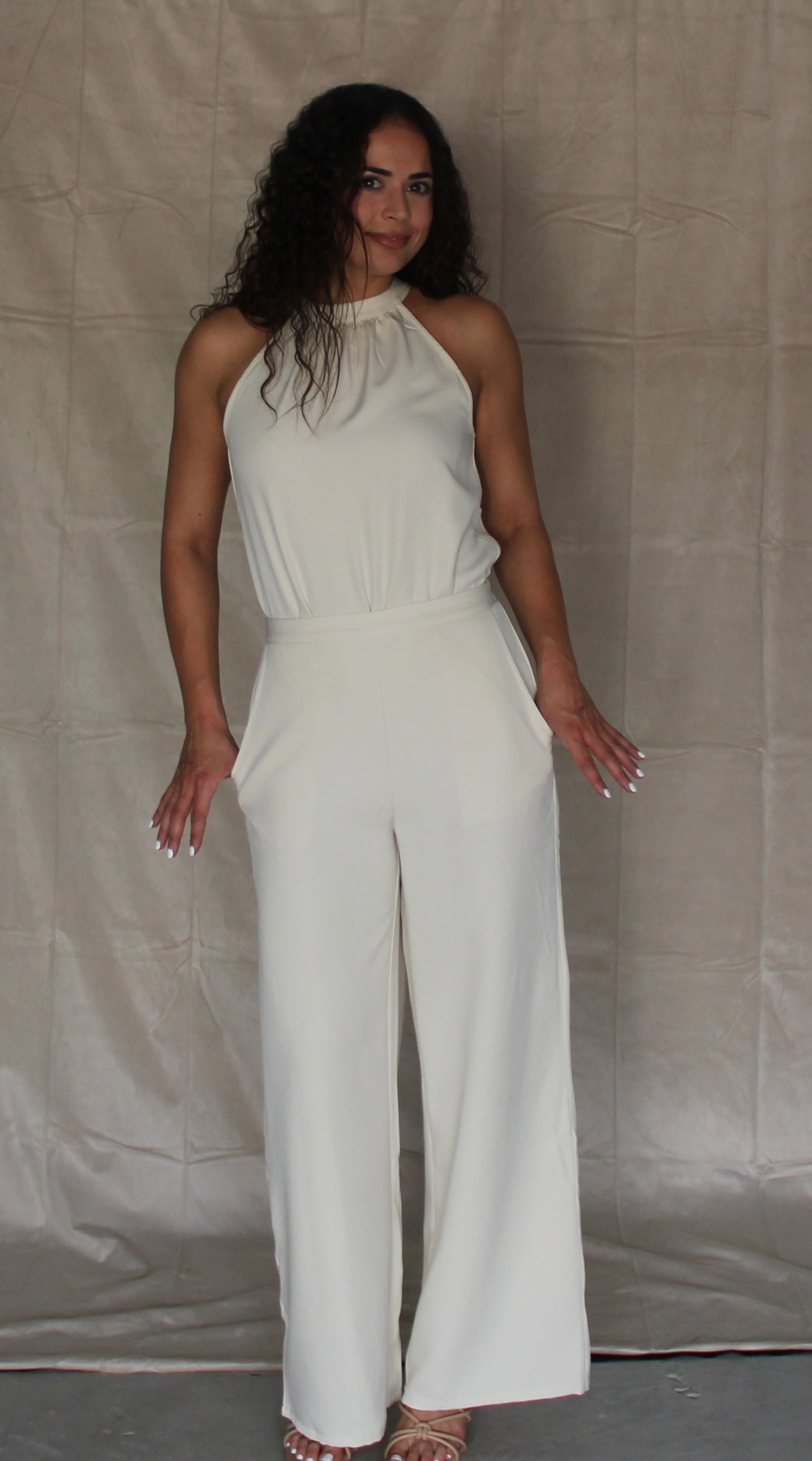White Wide Leg Pants