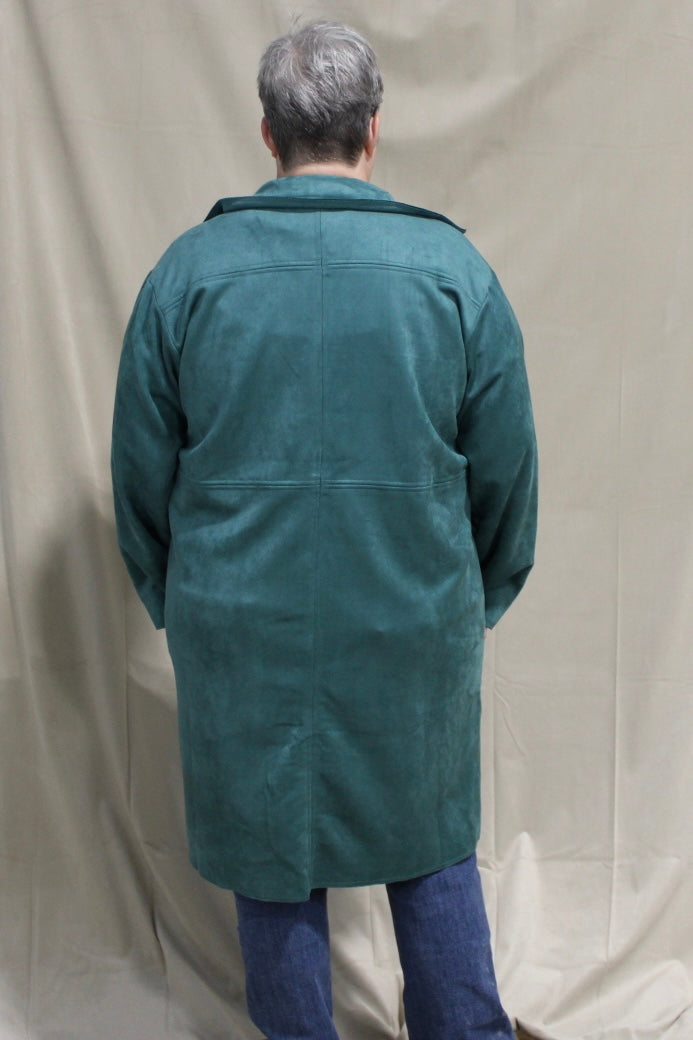Deep Teal Faux Suede Jacket