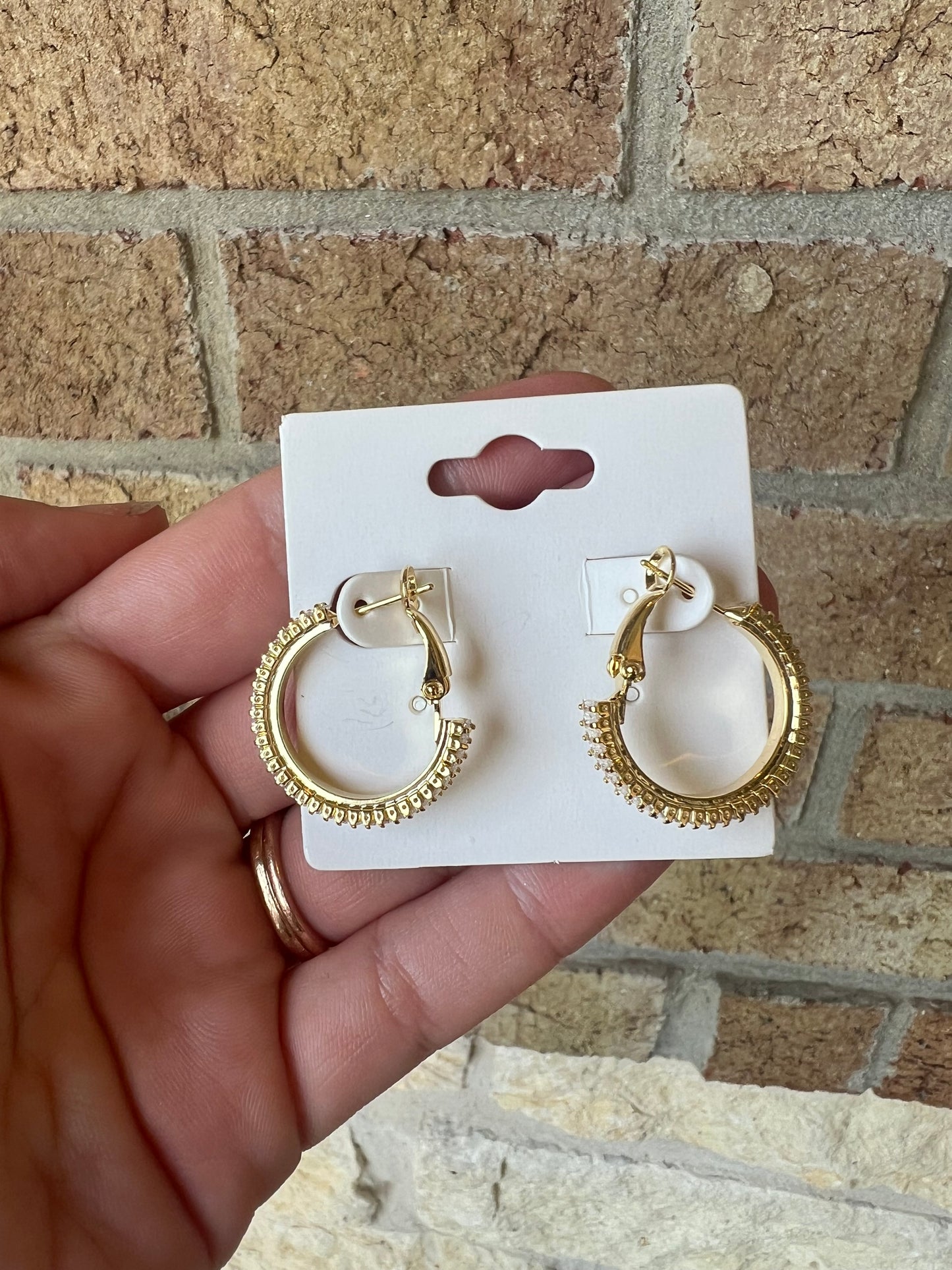 Small Golden Glow Frostbite Hoops
