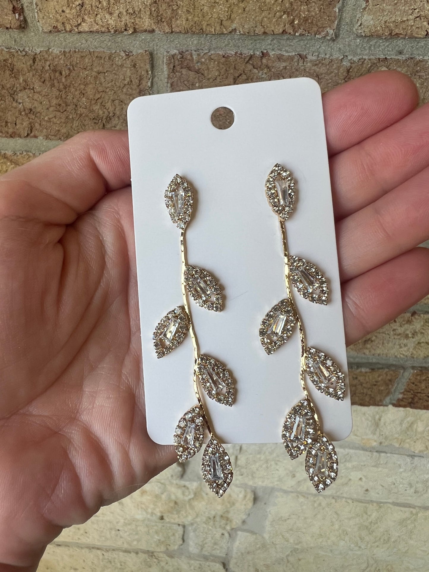 Gold Cascading Leaf Earrings