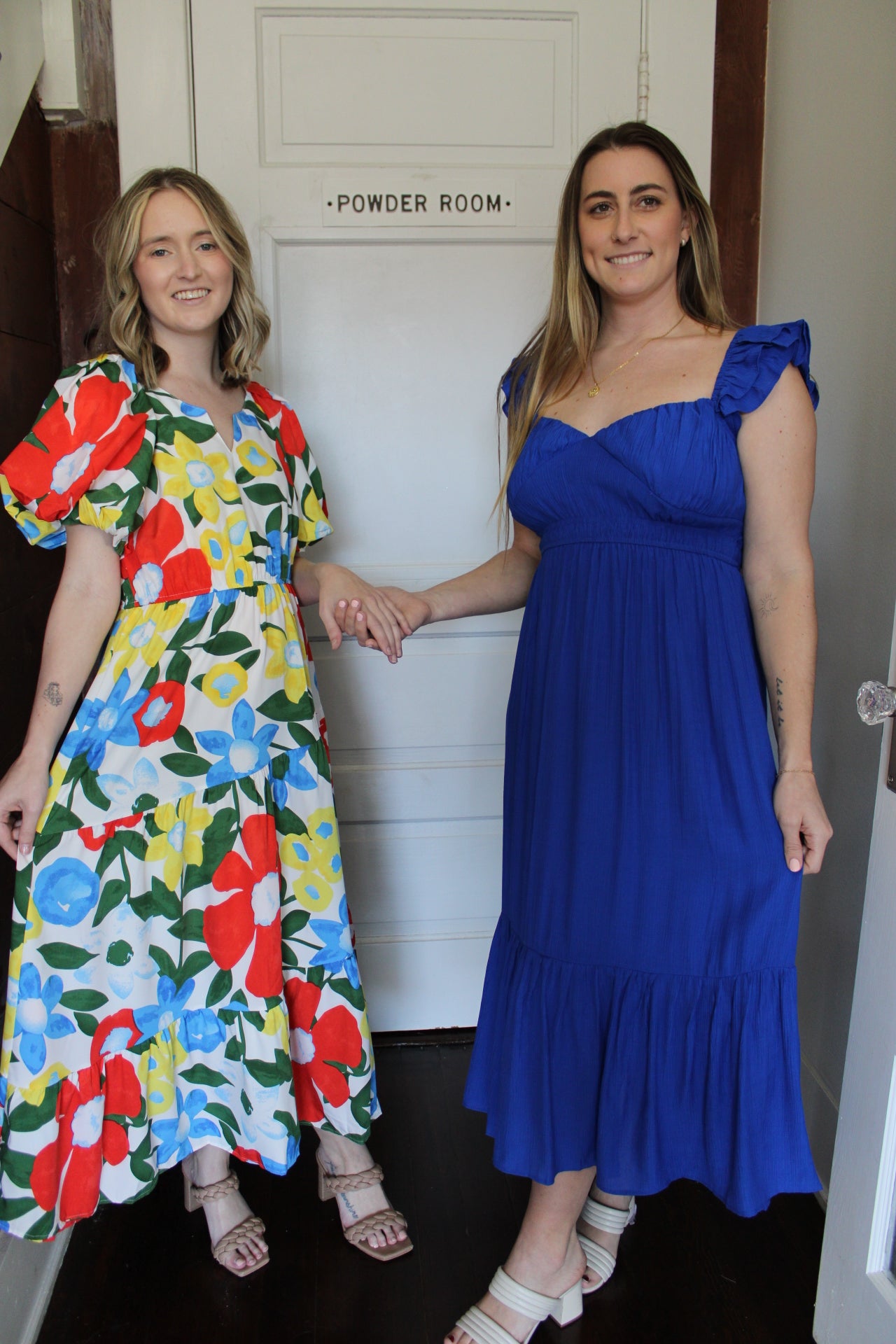 Floral Bell Sleeve Ruffle Dress