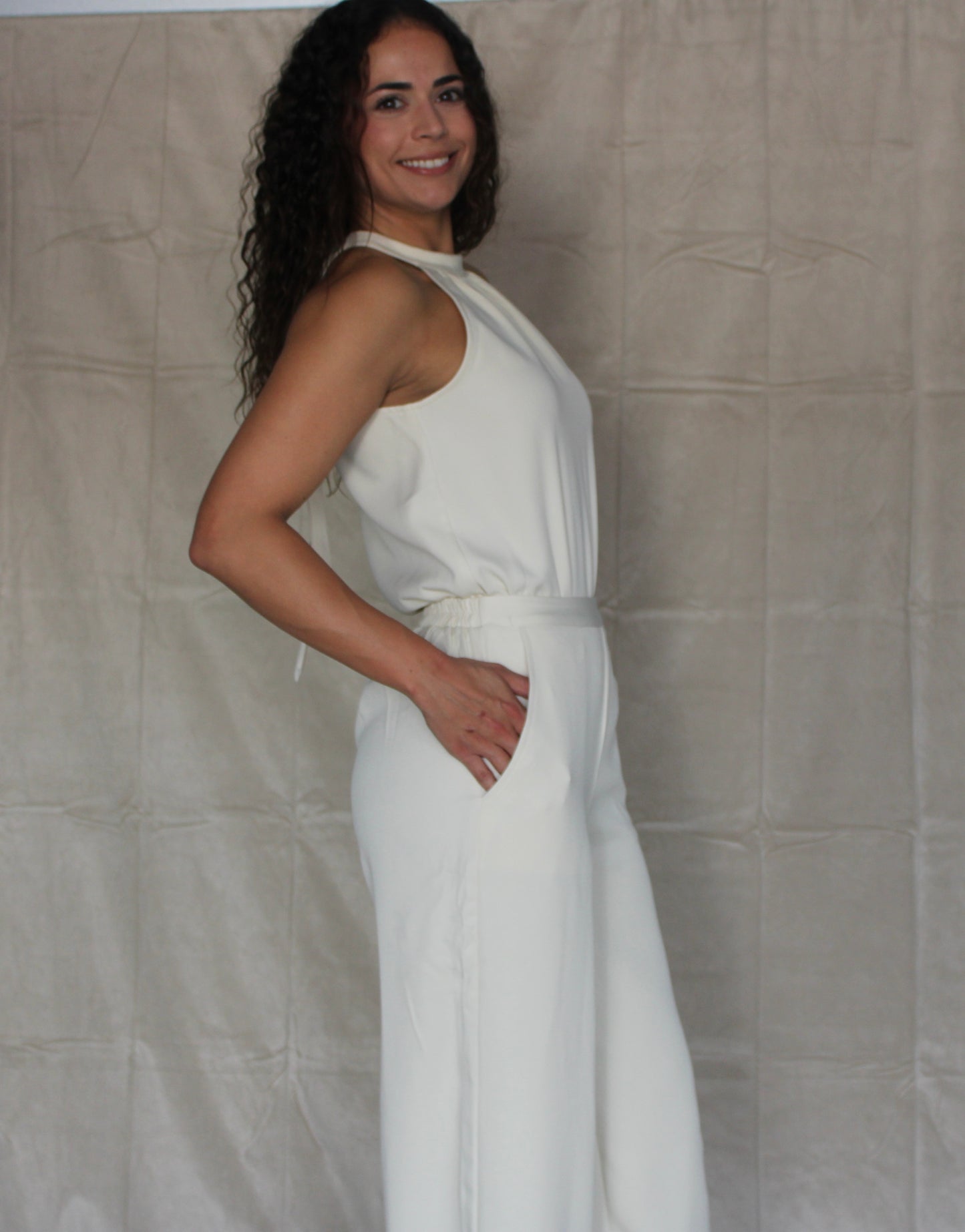 White Wide Leg Pants