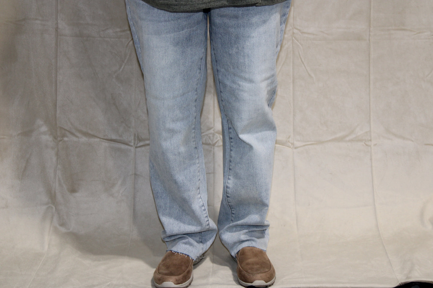 Risen Plus High Rise Crossover Loose Ankle Skinny Jeans