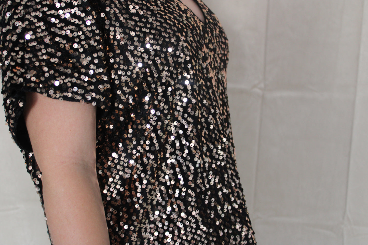Black Gold Sparkle Dress