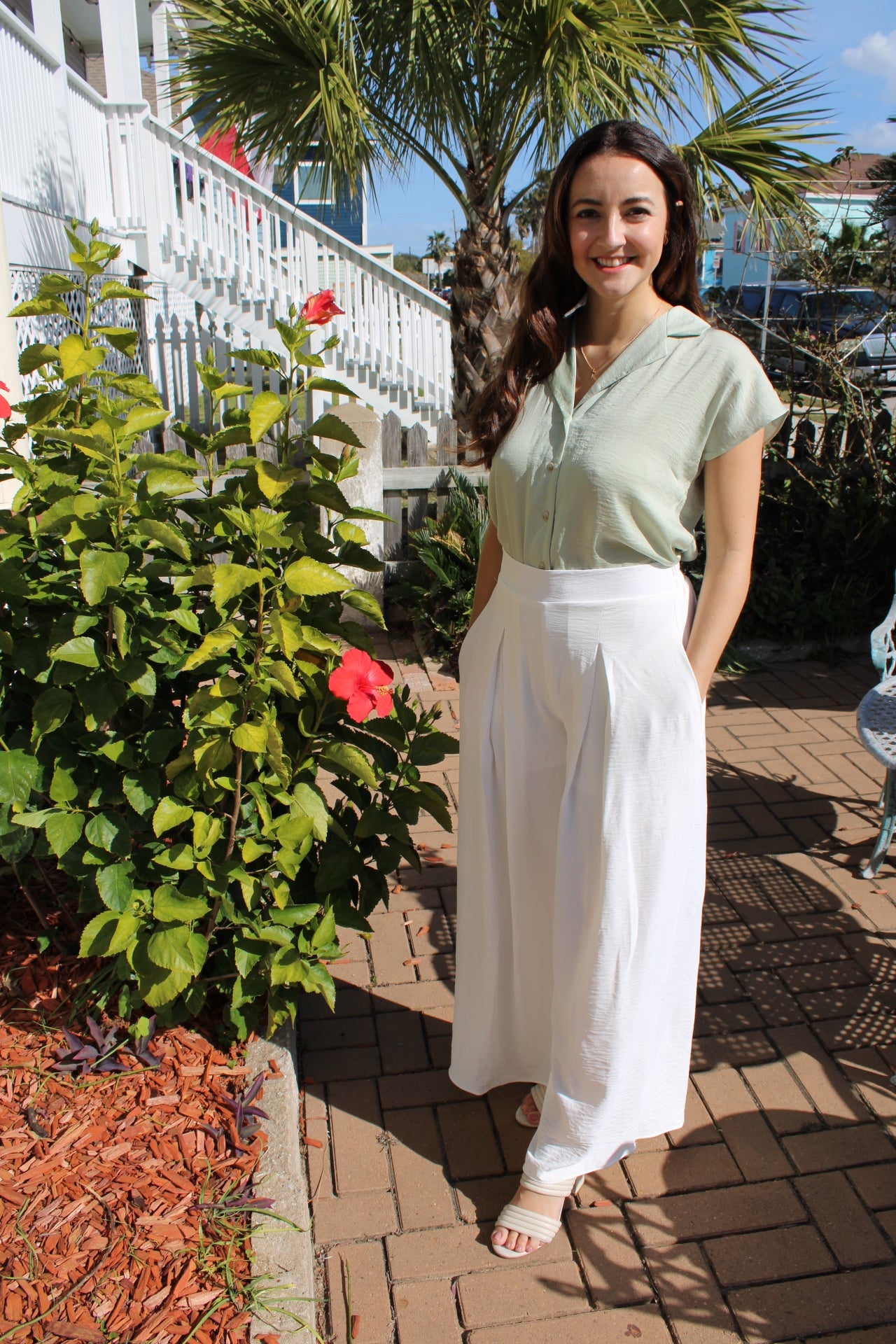 Off White Palazzo Pants