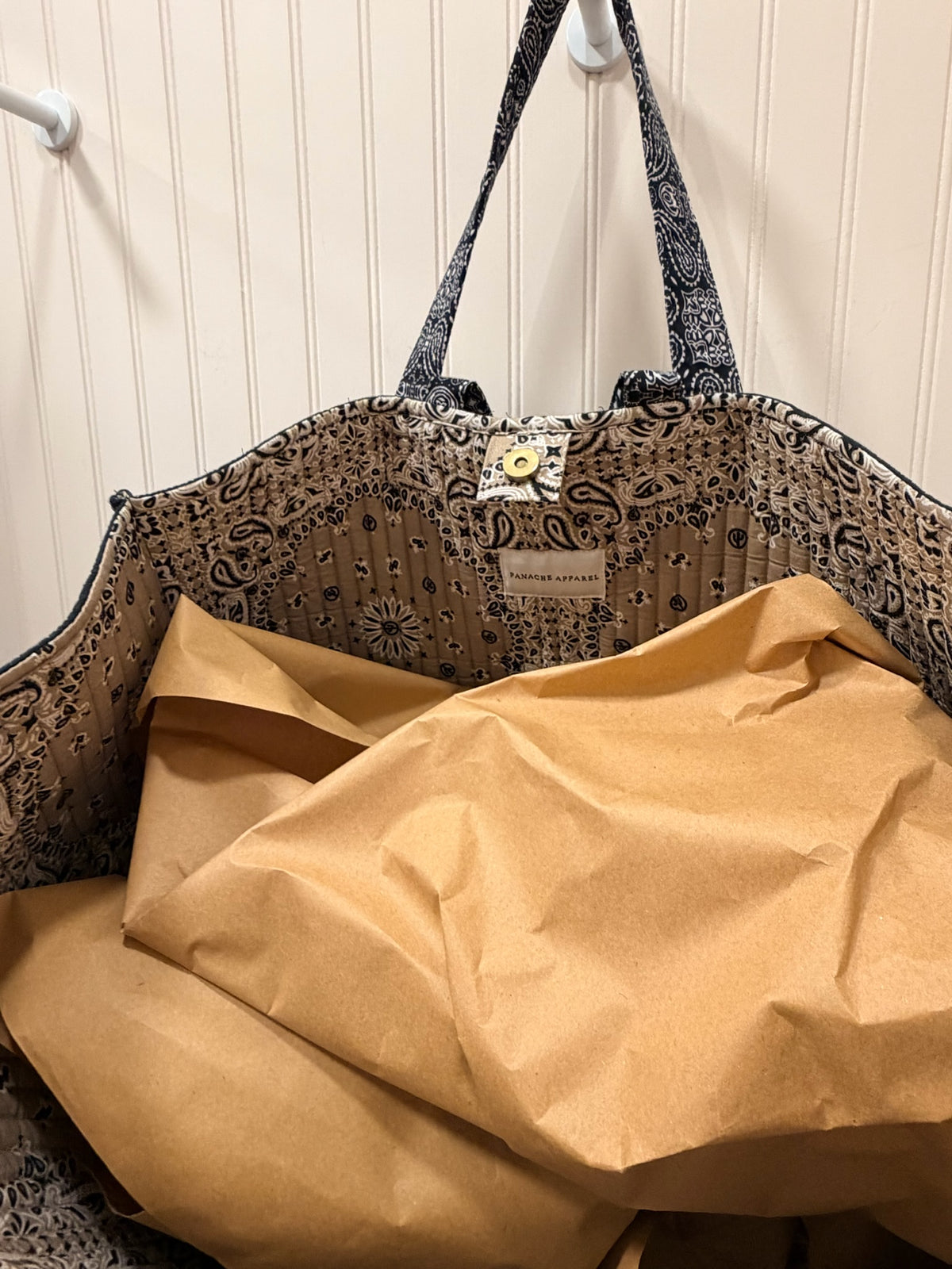 Black Bandana Tote Bag