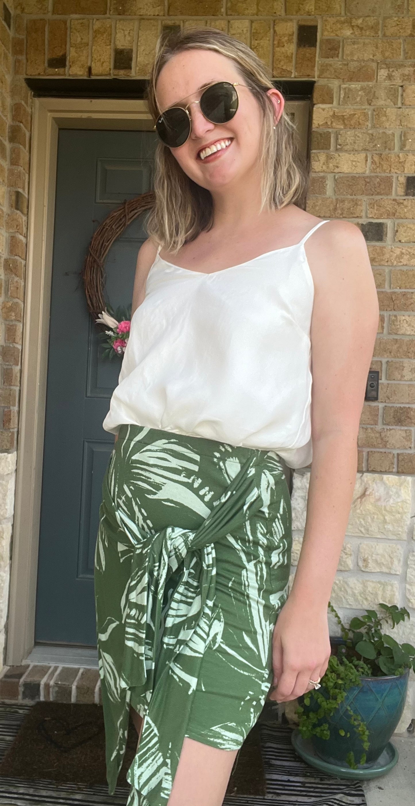 White Heritage V-Neck Tank with Scoop Back