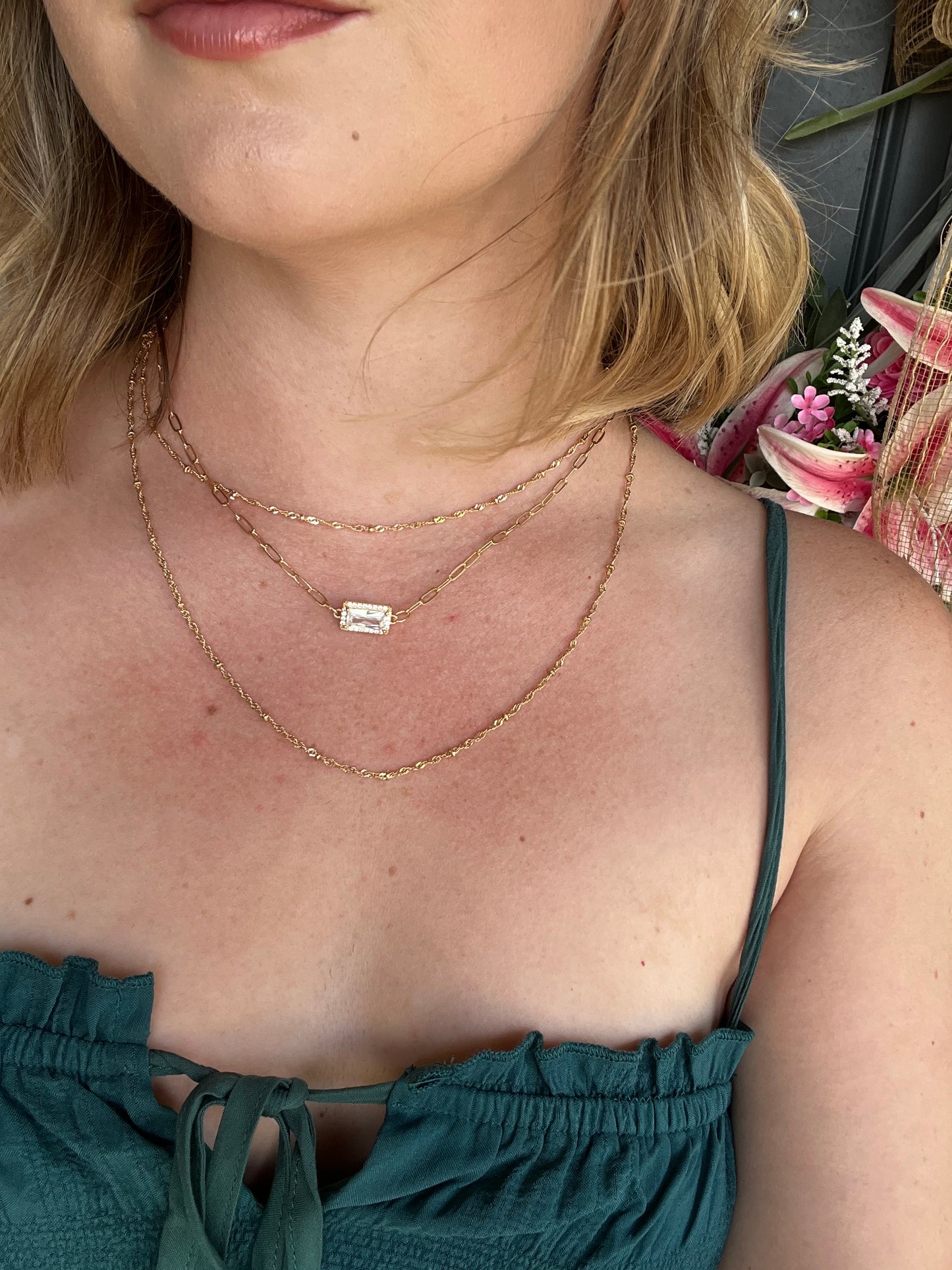 Gold "Too Cool for You" Layered Chain Necklace