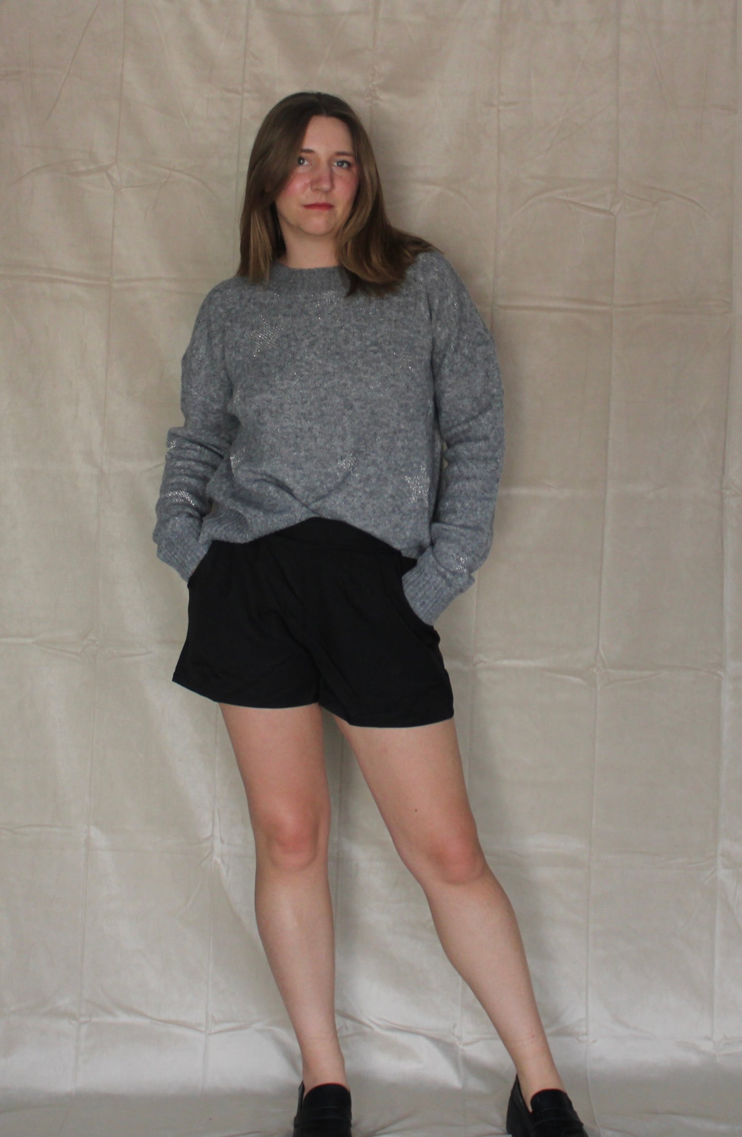 Black Pleated Shorts