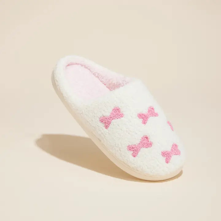 Little Pink Bows House Shoes