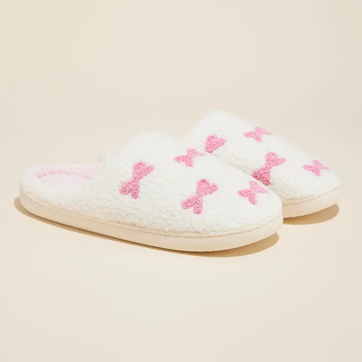 Little Pink Bows House Shoes