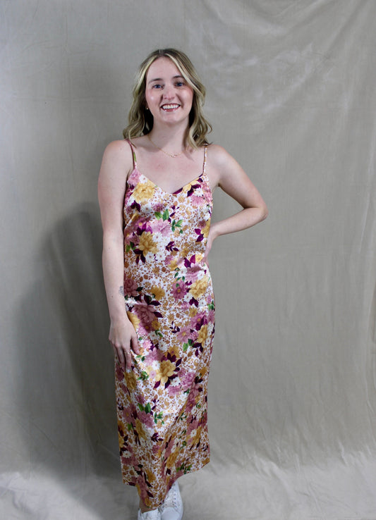 Rustic Cabin Slip Silk Mini Dress