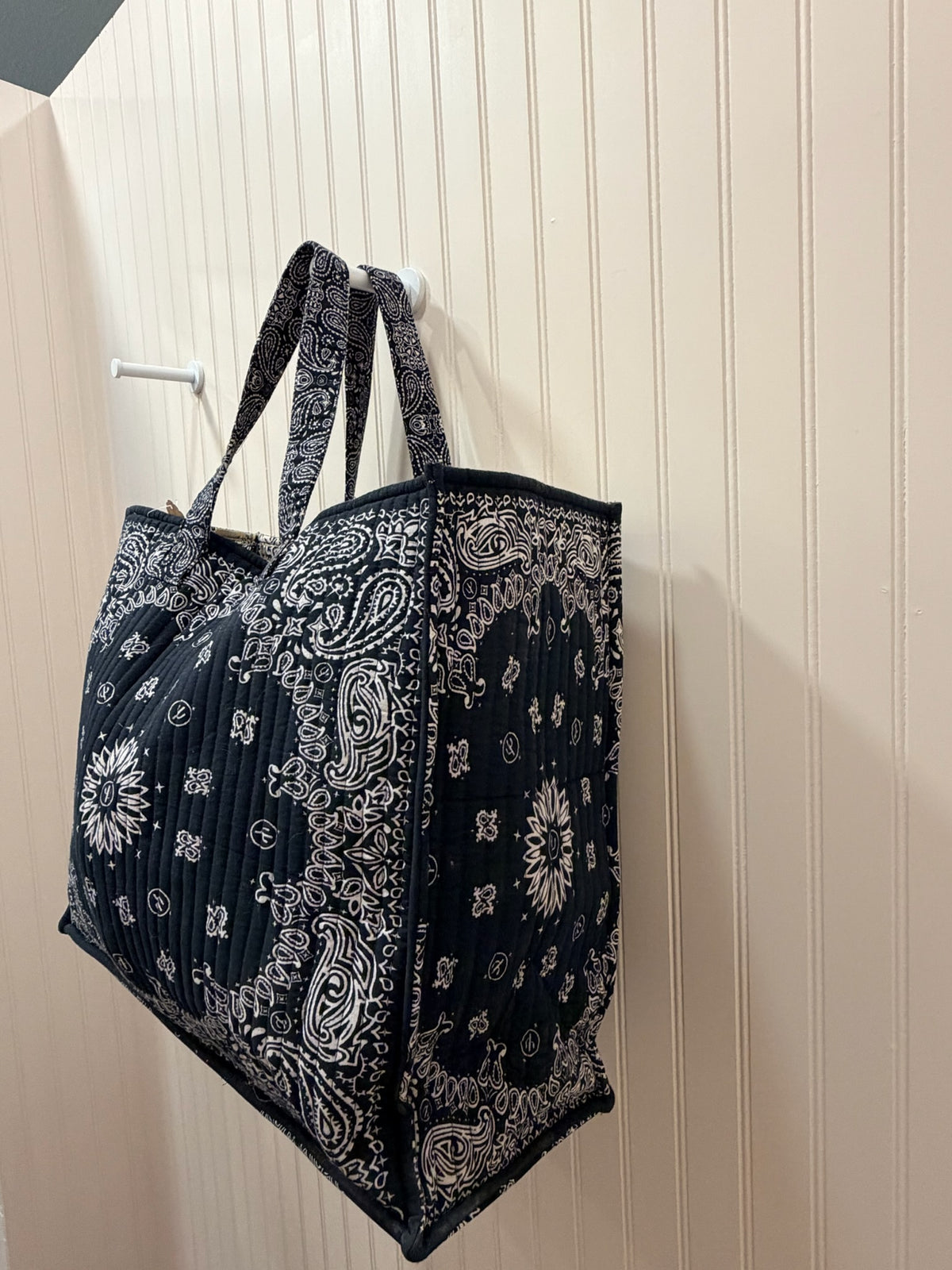 Black Bandana Tote Bag