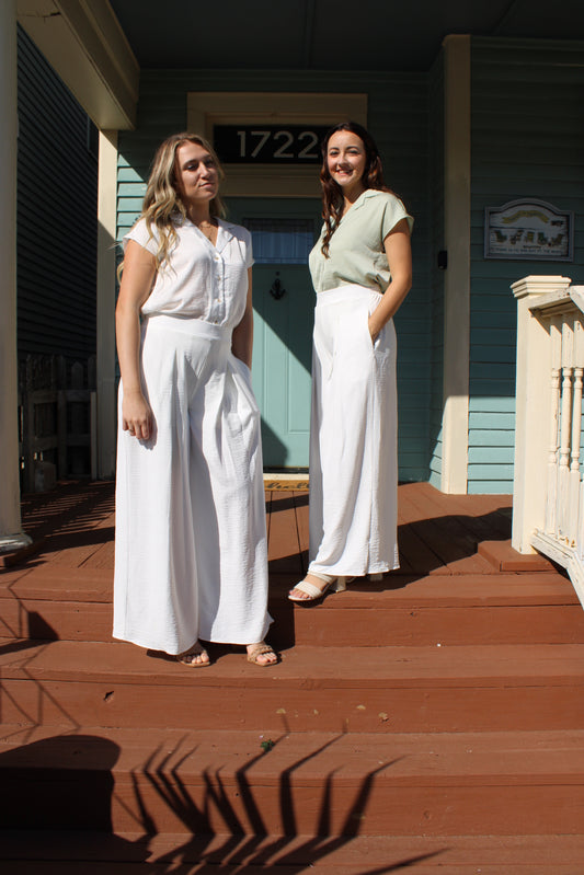 Off White Palazzo Pants