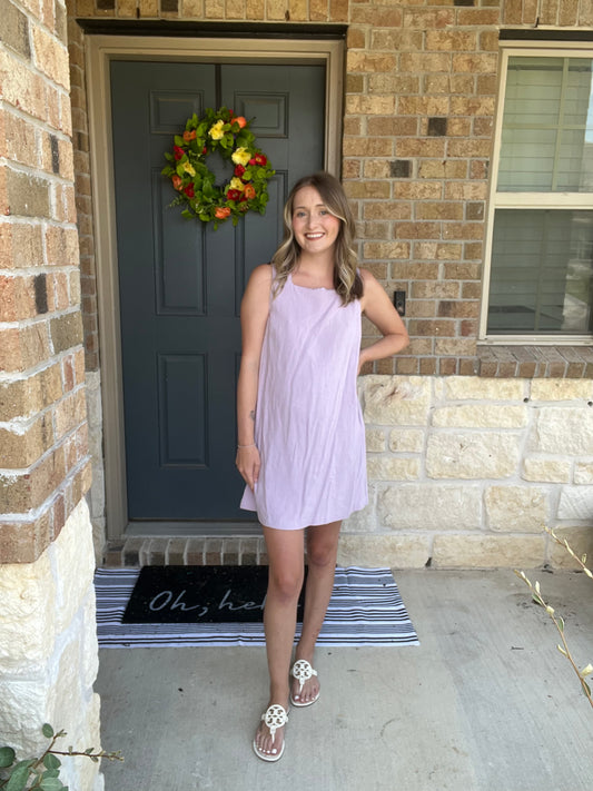 La Luna Lavender Cut Out Mini Dress