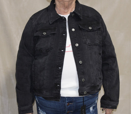 Plus Black Wash Denim Jacket
