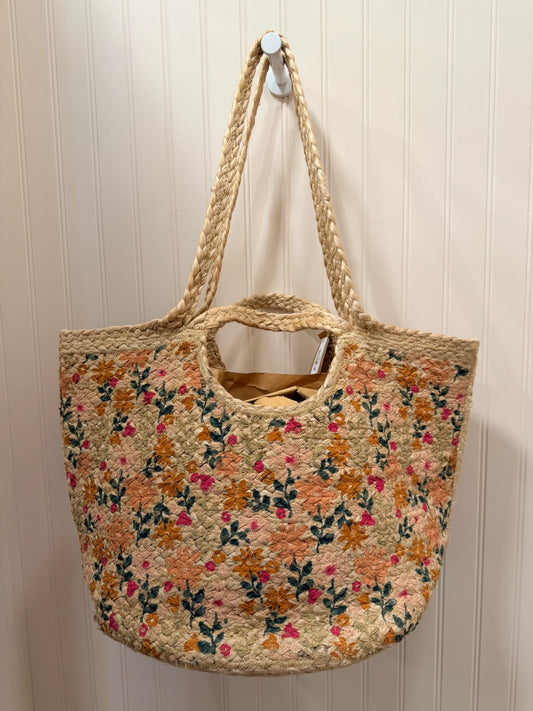 Coral Painted Daisies Anya Jute Toteb
