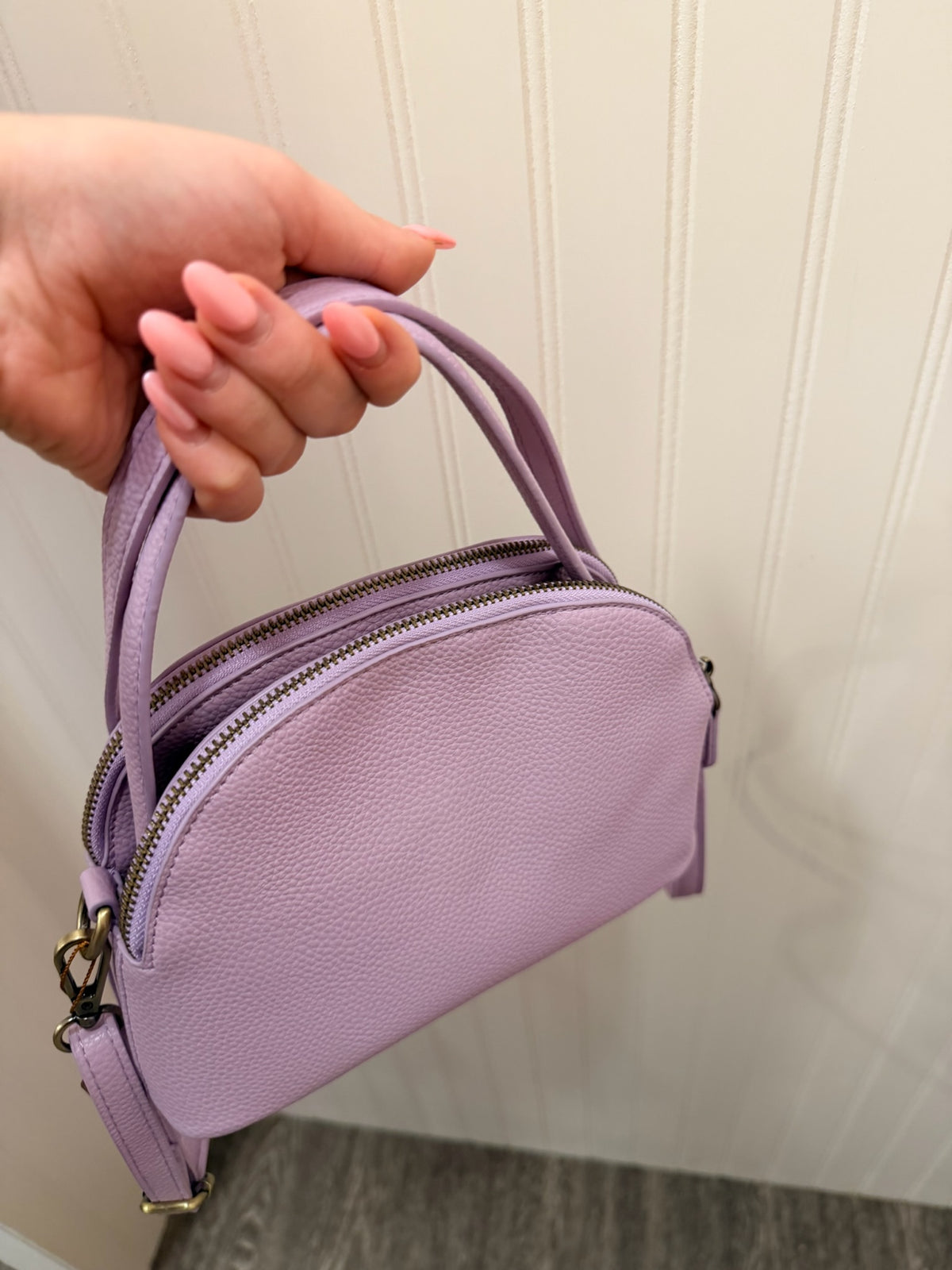 Larissa Double Zip Dome Crossbody