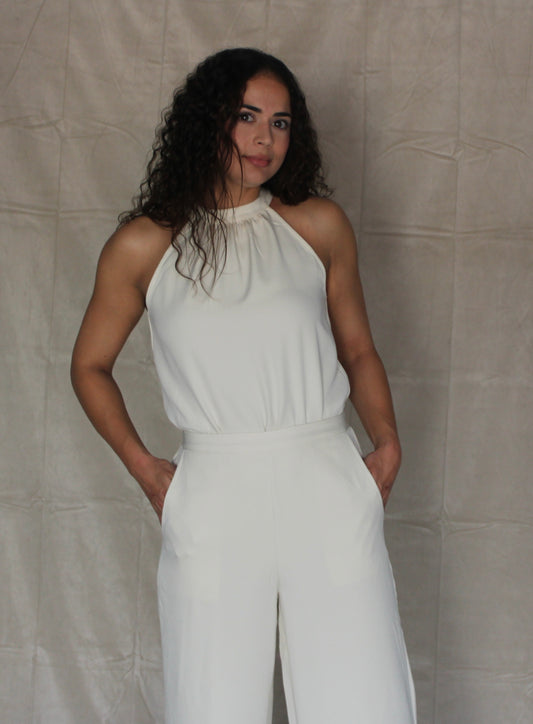 White Wide Leg Pants
