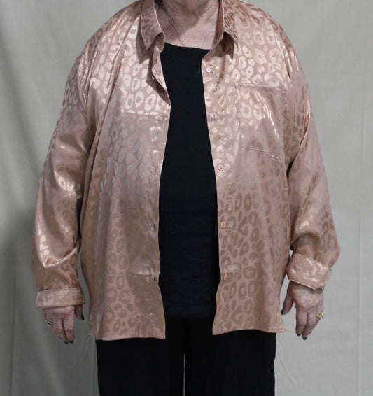 Metallic Rose Gold Leopard Top