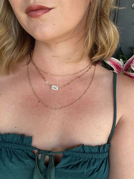 Gold "Too Cool for You" Layered Chain Necklace