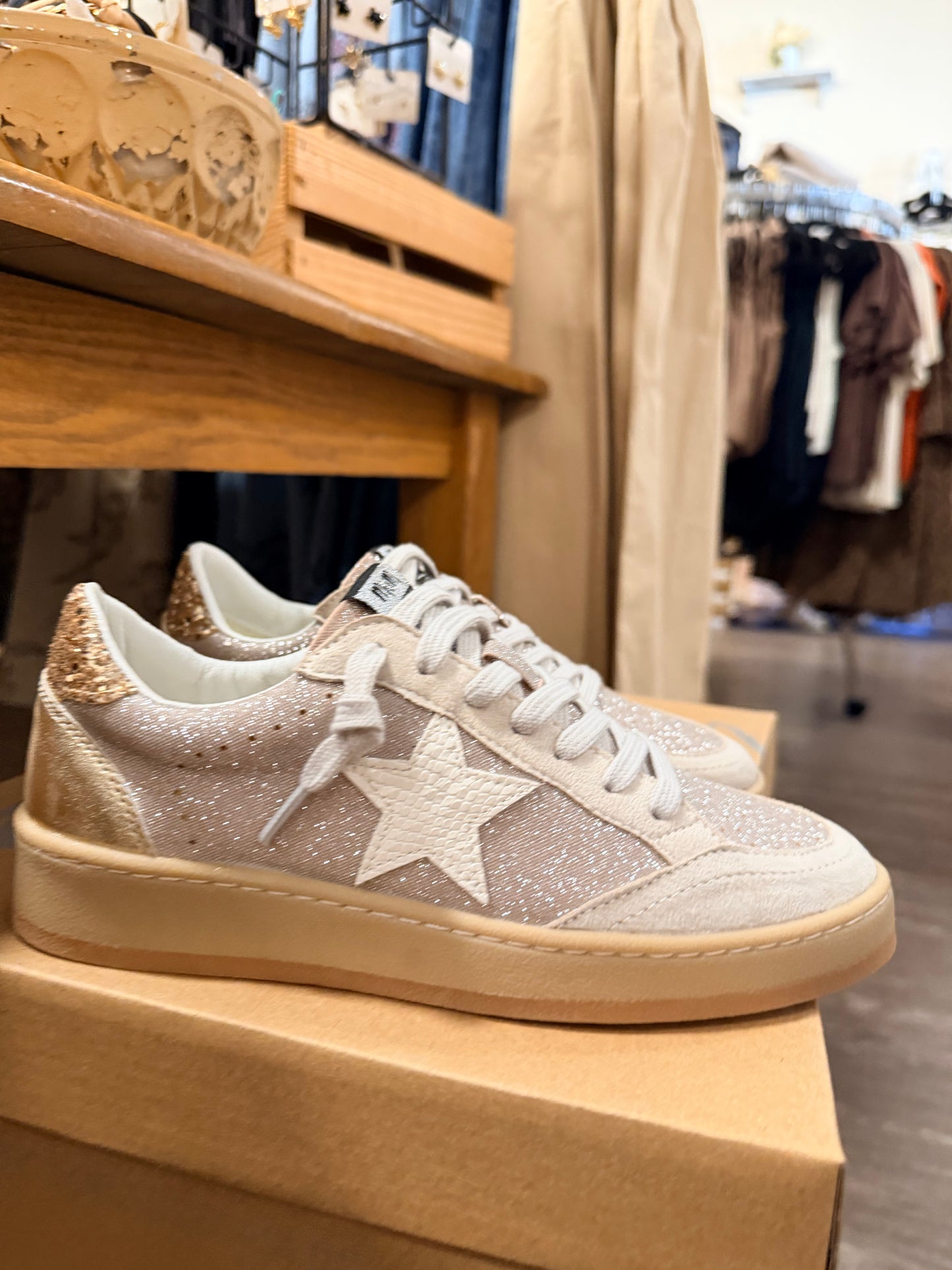 The Avery Sneaker - Gold