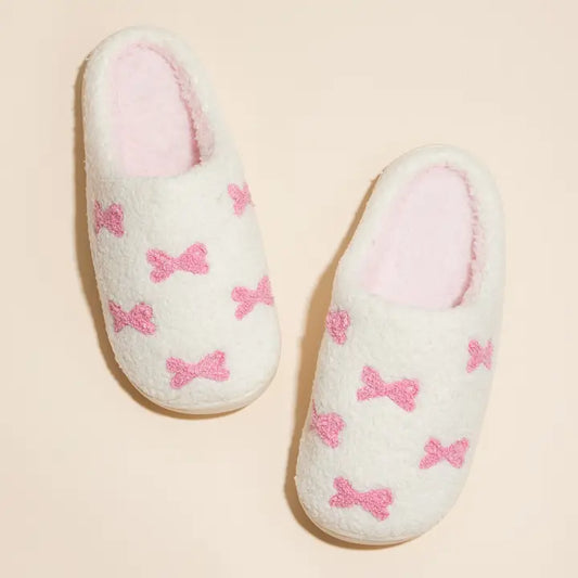 Little Pink Bows House Shoes